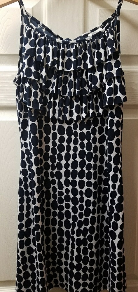 Blue and white dress
